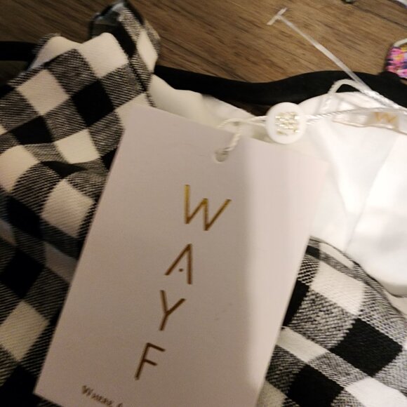 WAYF Gracie Gingham Linen Blend Button-Up Vest Missing Buttons NWT XL - Picture 8 of 11